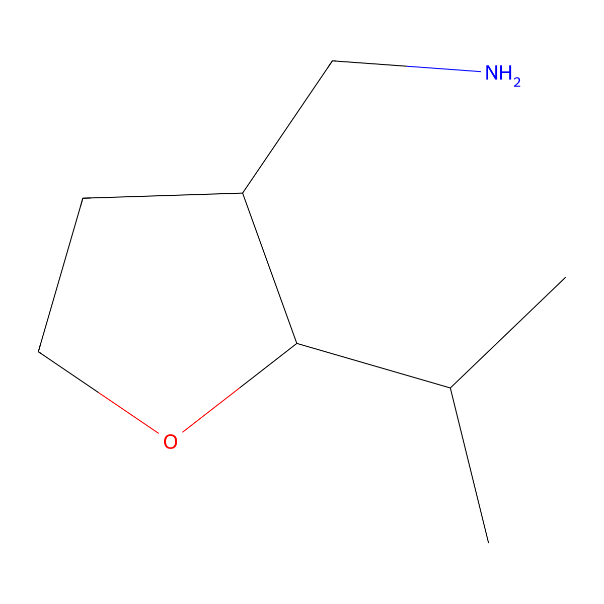 [2-(Propan-2-yl)oxolan-3-yl]methanamine molecular structure, CAS 1375993-28-4