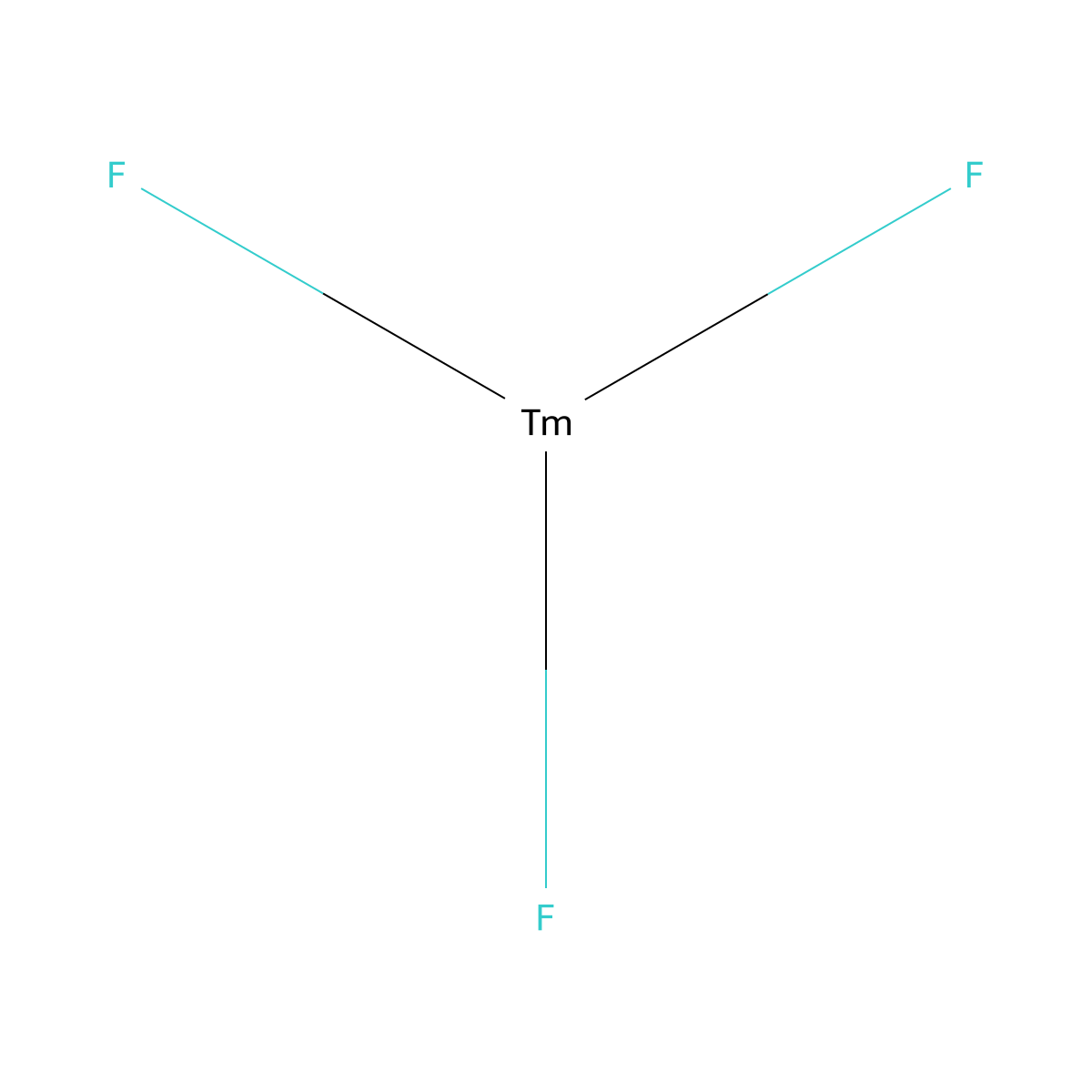 Thulium fluoride (TmF3) molecular structure, CAS 13760-79-7