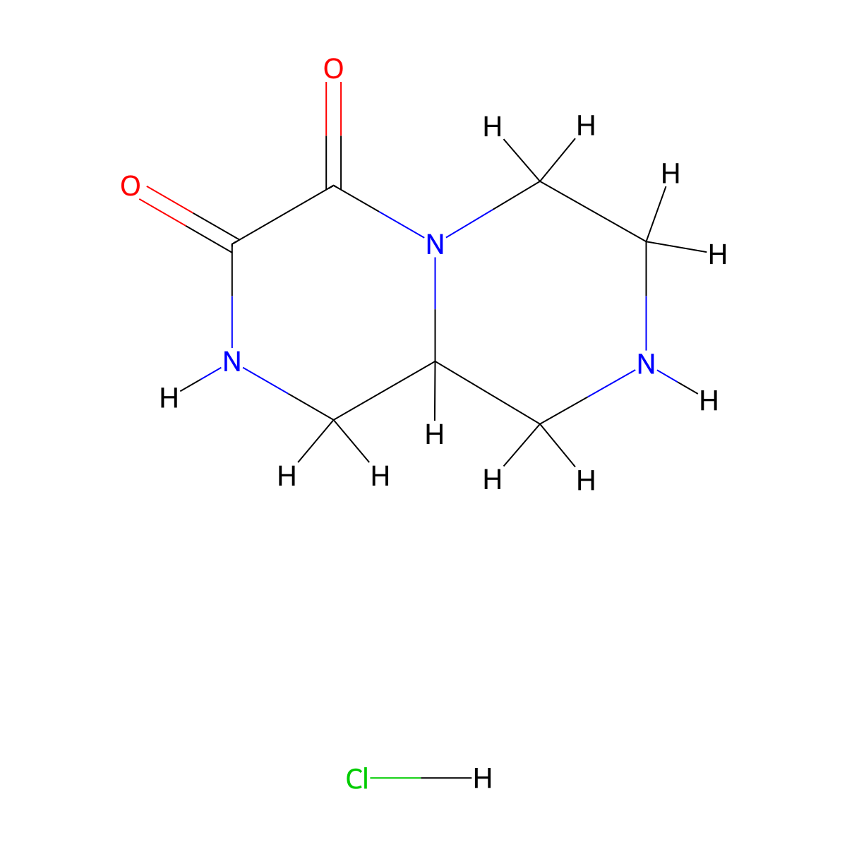 octahydro-1H-pyrazino[1,2-a]piperazine-3,4-dione hydrochloride molecular structure, CAS 1376008-08-0