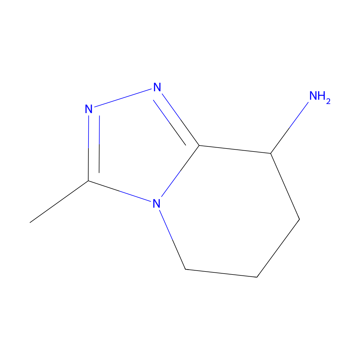 3-methyl-5H,6H,7H,8H-[1,2,4]triazolo[4,3-a]pyridin-8-amine molecular structure, CAS 1376027-32-5