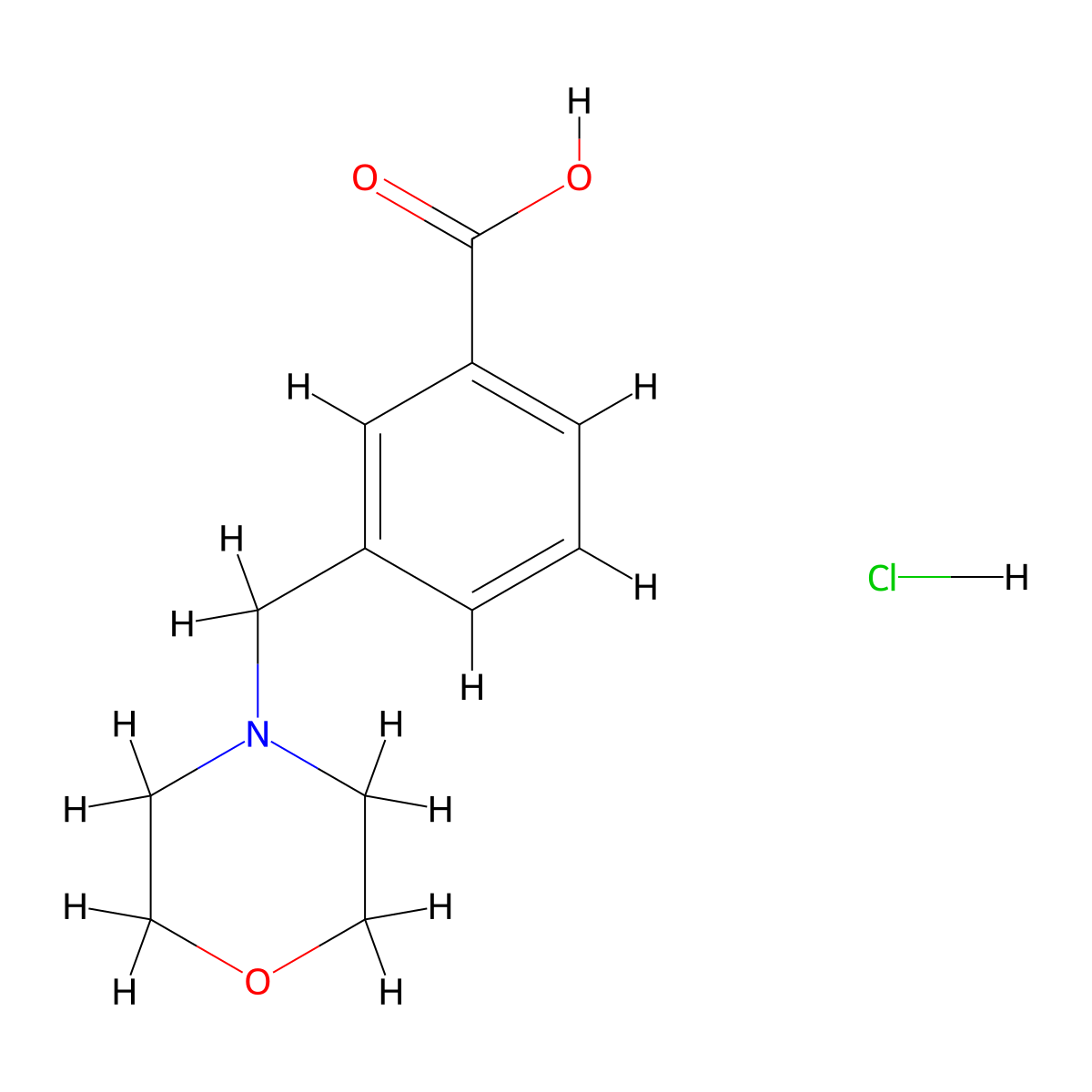 3-(Morpholin-4-ylmethyl)benzoic acid hydrochloride molecular structure, CAS 137605-80-2