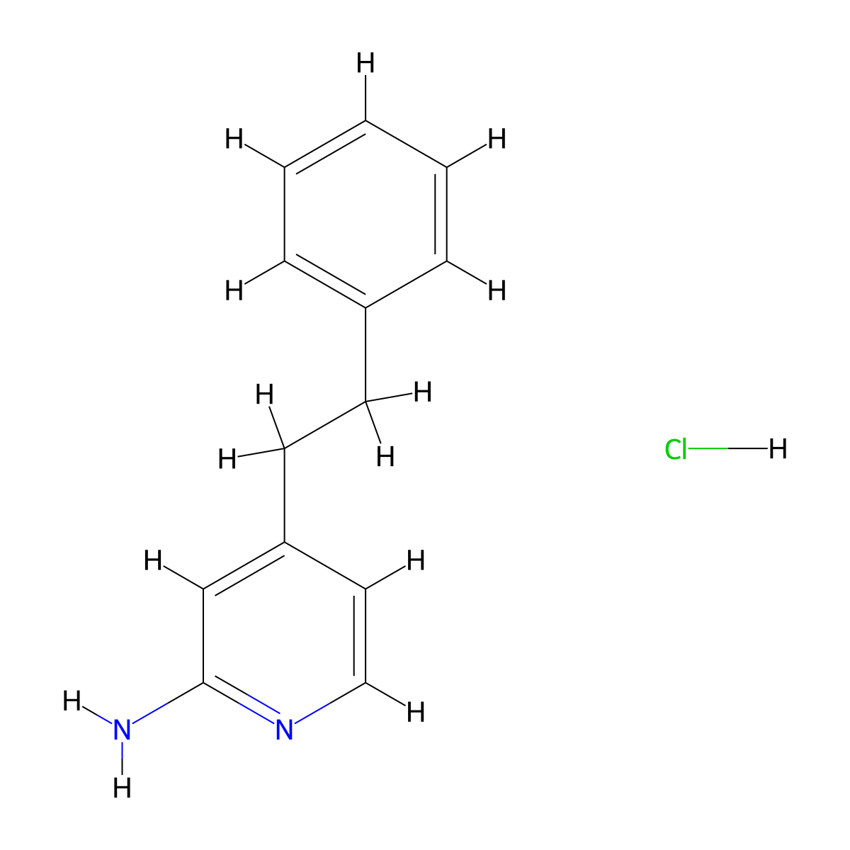 4-(2-Phenylethyl)pyridin-2-amine hydrochloride molecular structure, CAS 1376054-51-1
