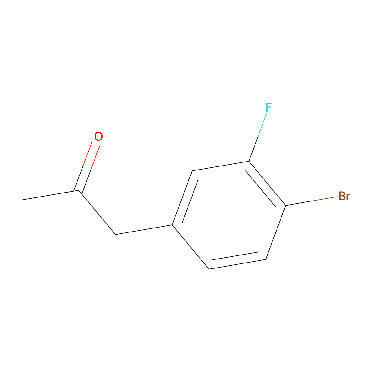 1-(4-Bromo-3-fluorophenyl)propan-2-one molecular structure, CAS 1376059-63-0