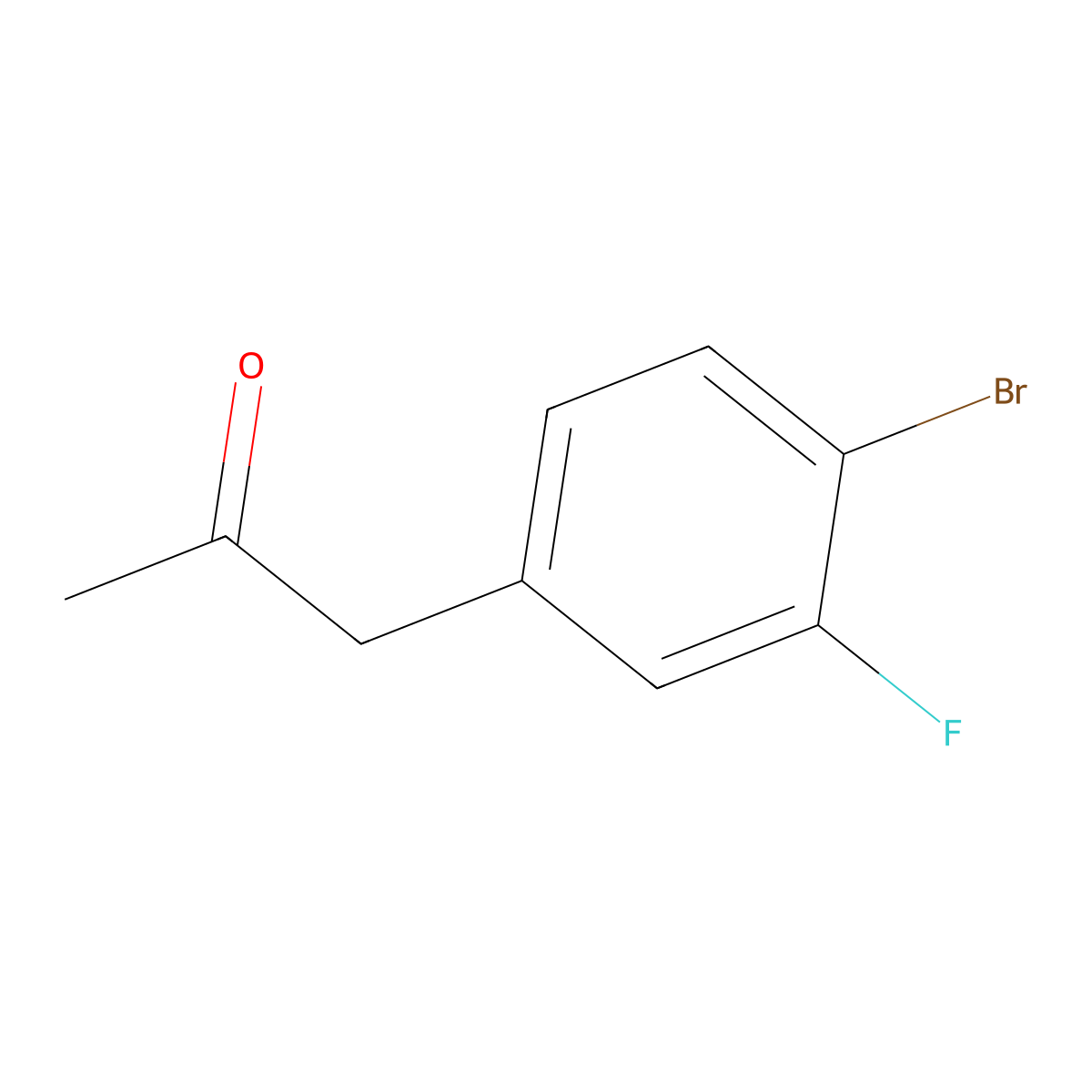 1-(4-Bromo-3-fluorophenyl)propan-2-one molecular structure, CAS 1376059-63-0