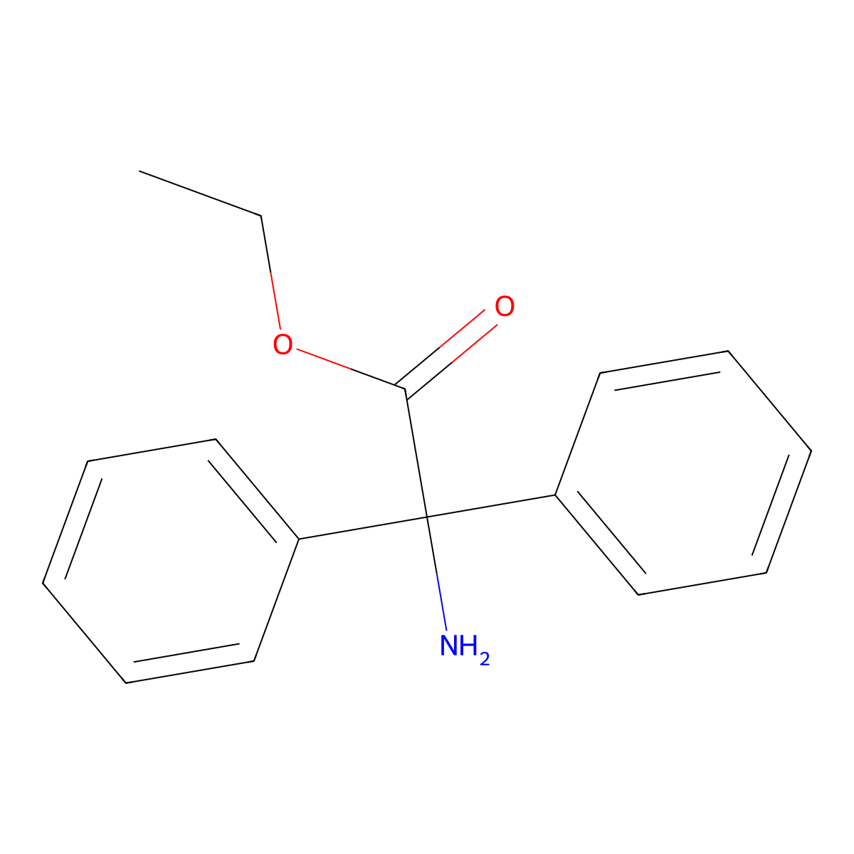 Ethyl 2-amino-2,2-diphenylacetate molecular structure, CAS 137606-76-9
