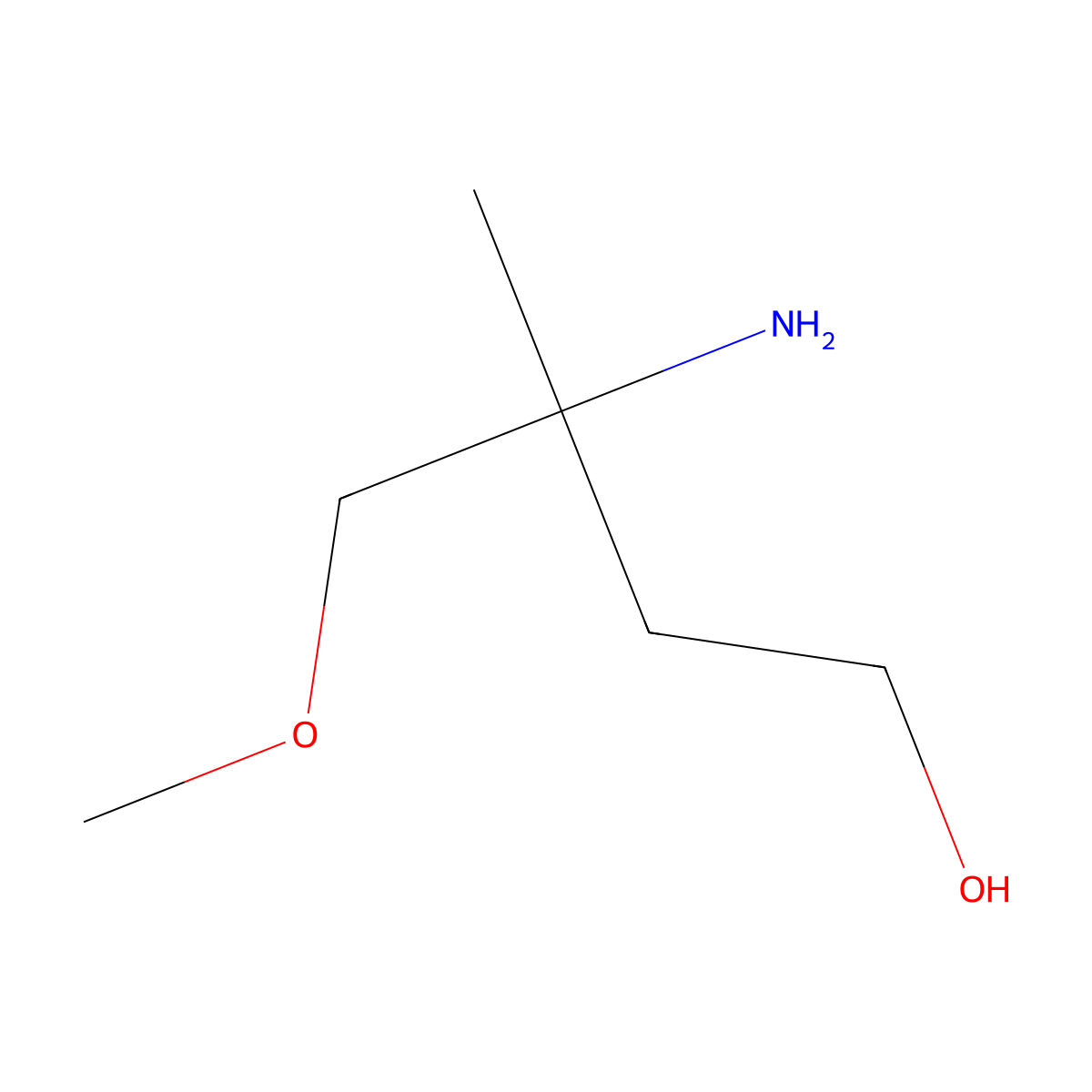 3-Amino-4-methoxy-3-methylbutan-1-ol molecular structure, CAS 1376105-62-2