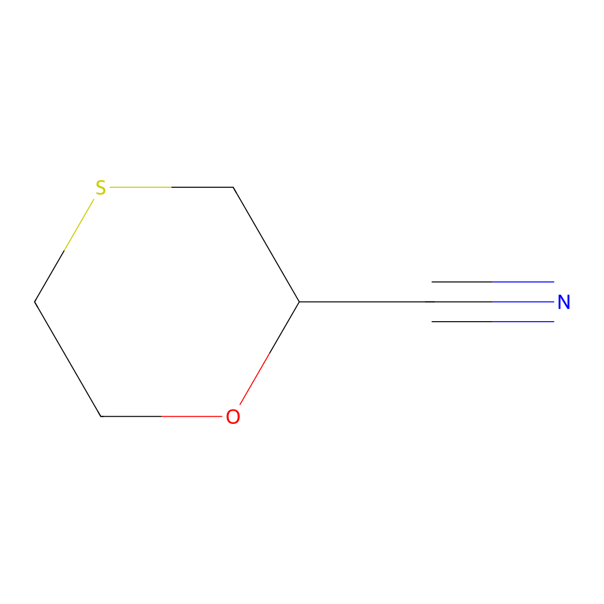 1,4-Oxathiane-2-carbonitrile molecular structure, CAS 1376105-87-1