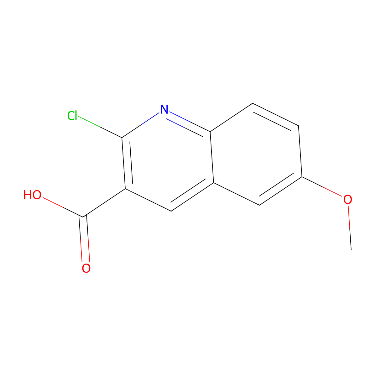 2-Chloro-6-methoxyquinoline-3-carboxylic acid molecular structure, CAS 137612-85-2