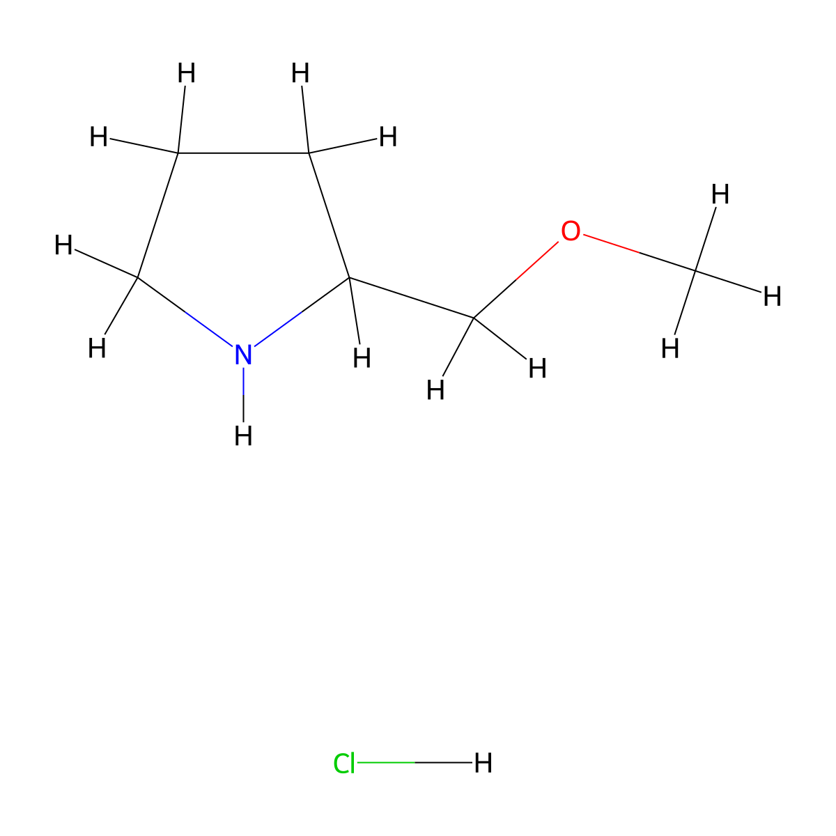 2-(Methoxymethyl)pyrrolidine hydrochloride molecular structure, CAS 1376123-33-9