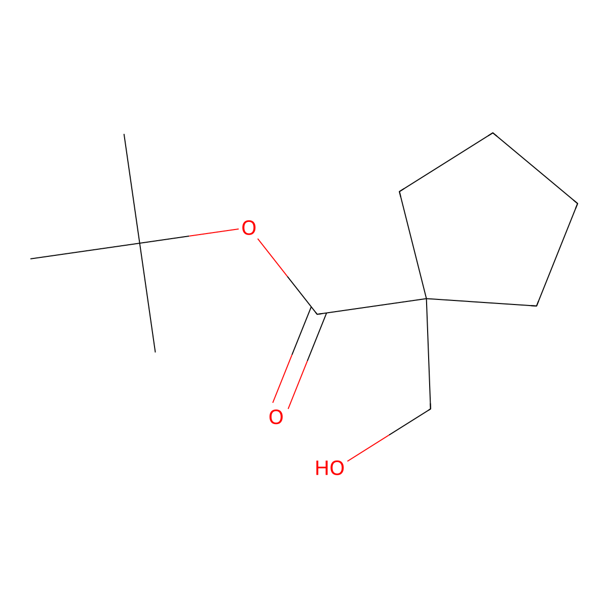 Tert-butyl 1-(hydroxymethyl)cyclopentane-1-carboxylate molecular structure, CAS 137613-90-2