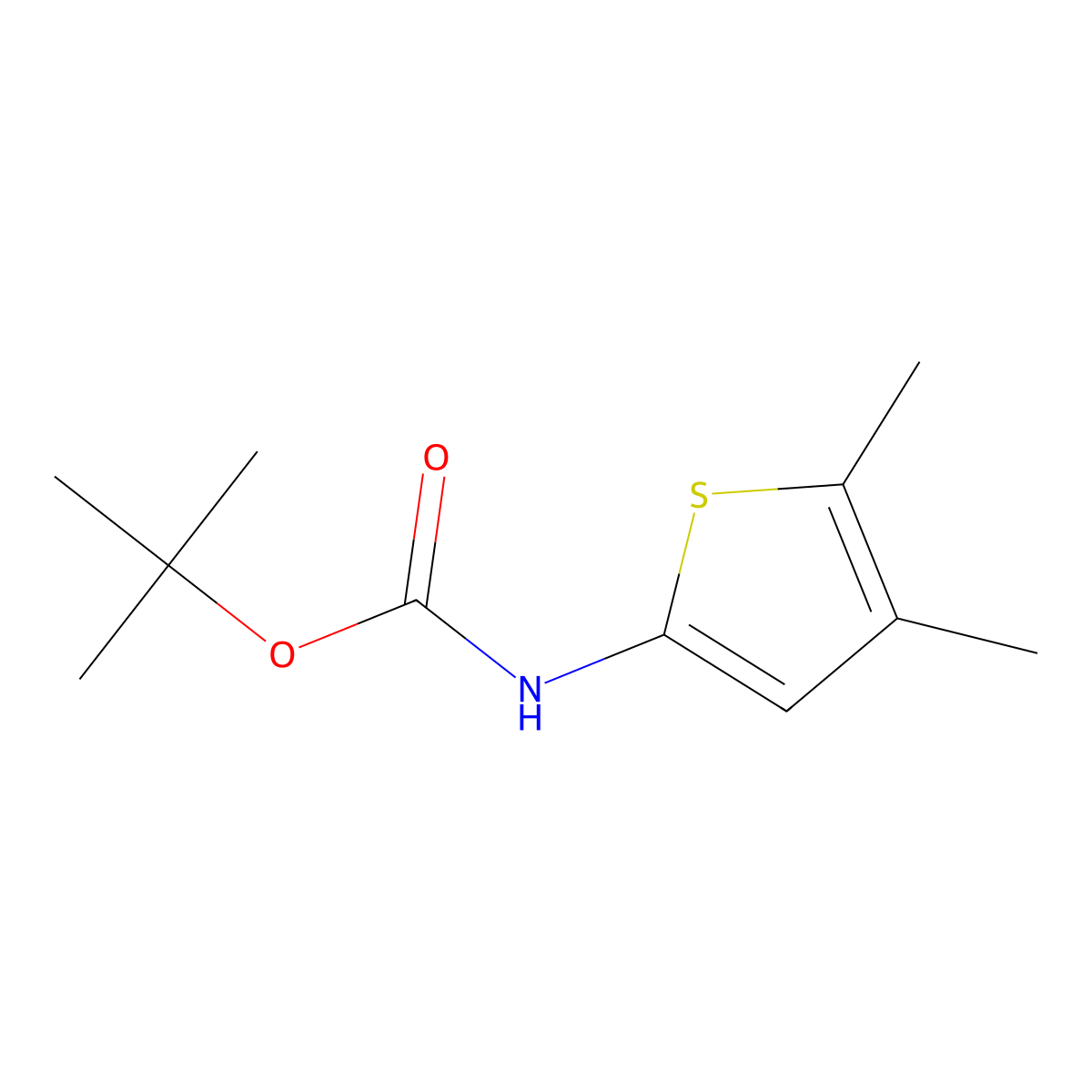 tert-butyl N-(4,5-dimethylthiophen-2-yl)carbamate molecular structure, CAS 1376137-24-4