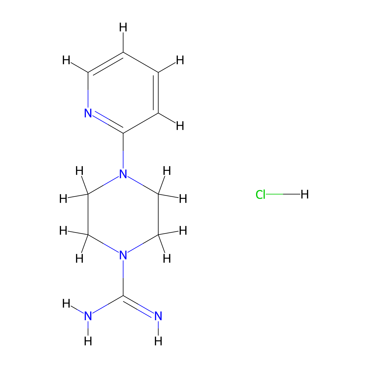 4-(Pyridin-2-yl)piperazine-1-carboximidamide hydrochloride molecular structure, CAS 1376144-13-6