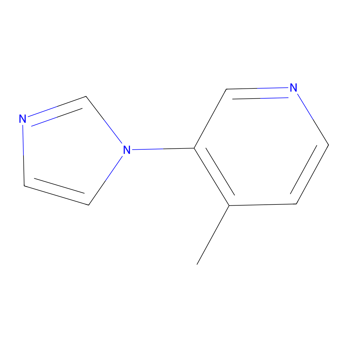 3-(1H-imidazol-1-yl)-4-methylpyridine molecular structure, CAS 1376156-13-6