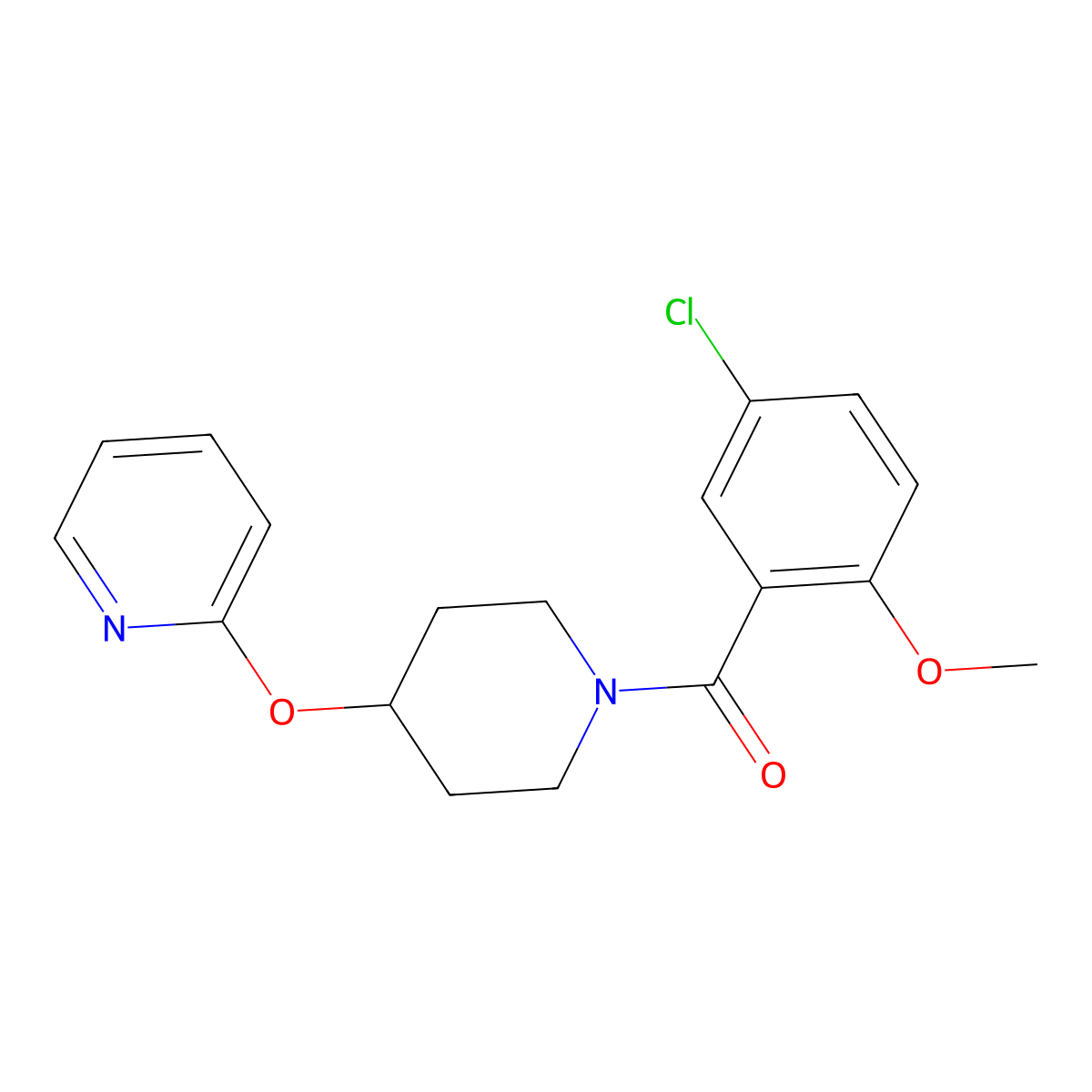 2-{[1-(5-Chloro-2-methoxybenzoyl)piperidin-4-yl]oxy}pyridine molecular structure, CAS 1376181-30-4