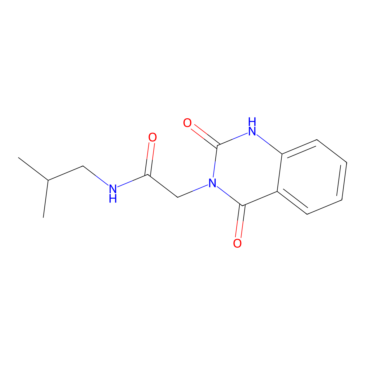 2-(2,4-dioxo-1,2,3,4-tetrahydroquinazolin-3-yl)-N-(2-methylpropyl)acetamide molecular structure, CAS 1376182-48-7