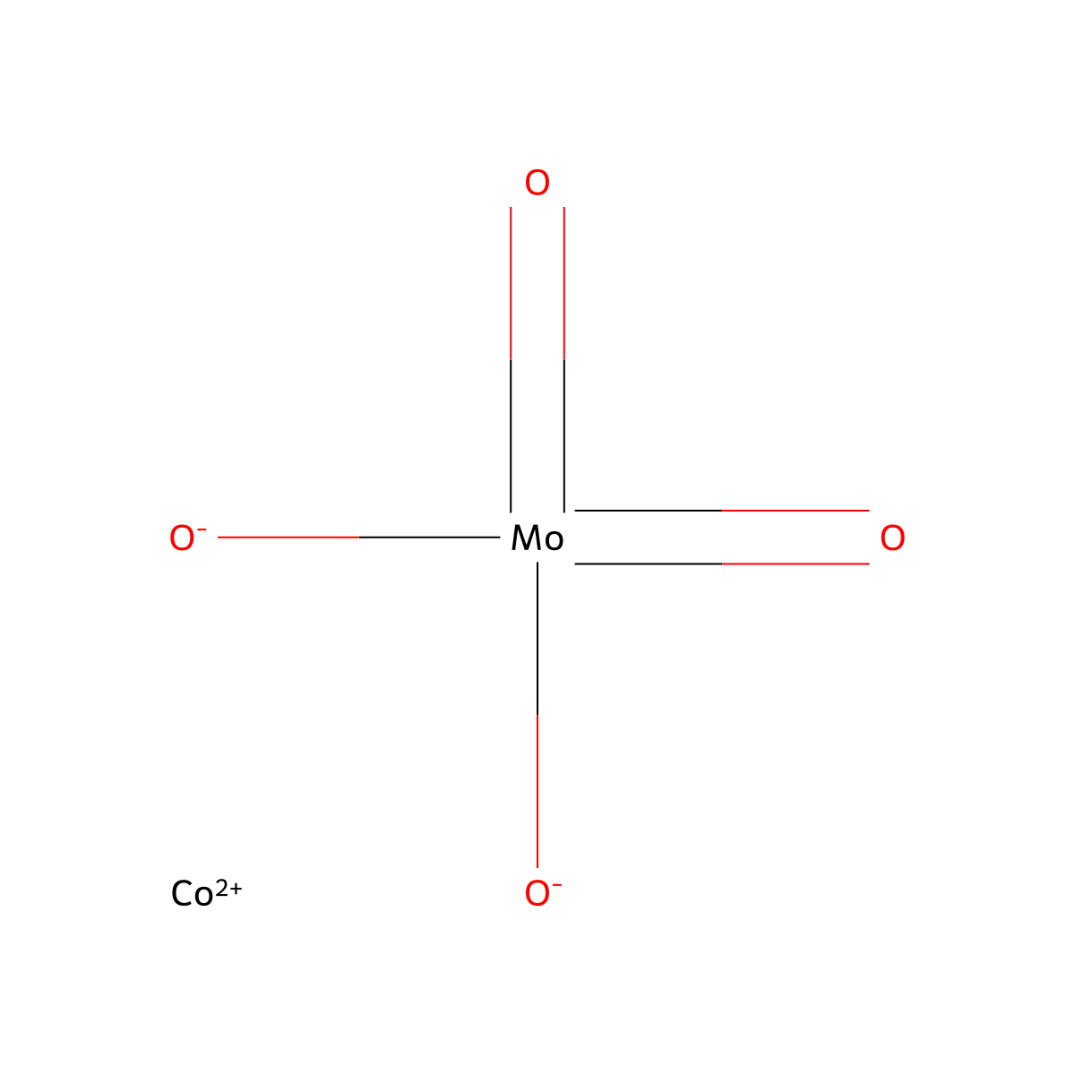 COBALT MOLYBDENUM OXIDE (CoMoO4) molecular structure, CAS 13762-14-6