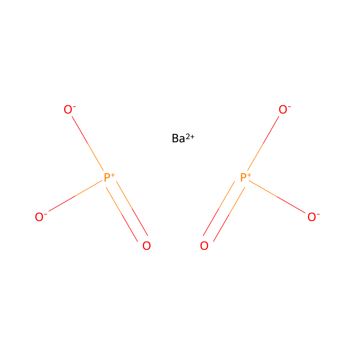Barium(2+);bis(dioxido(oxo)phosphanium) molecular structure, CAS 13762-83-9