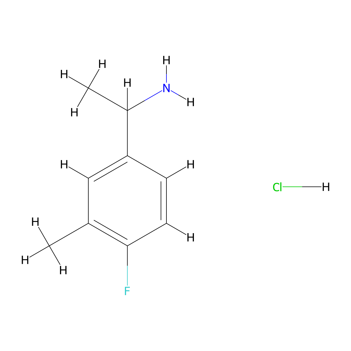 1-(4-Fluoro-3-methylphenyl)ethan-1-amine hydrochloride molecular structure, CAS 1376217-48-9