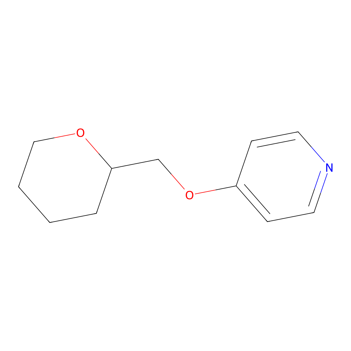 4-(Oxan-2-ylmethoxy)pyridine molecular structure, CAS 1376224-01-9