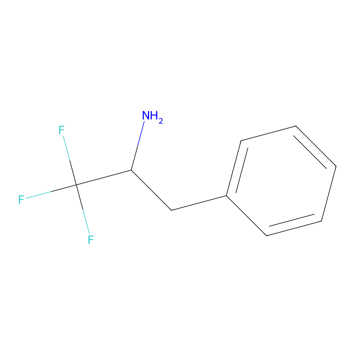 1,1,1-Trifluoro-3-phenylpropan-2-amine molecular structure, CAS 137624-19-2