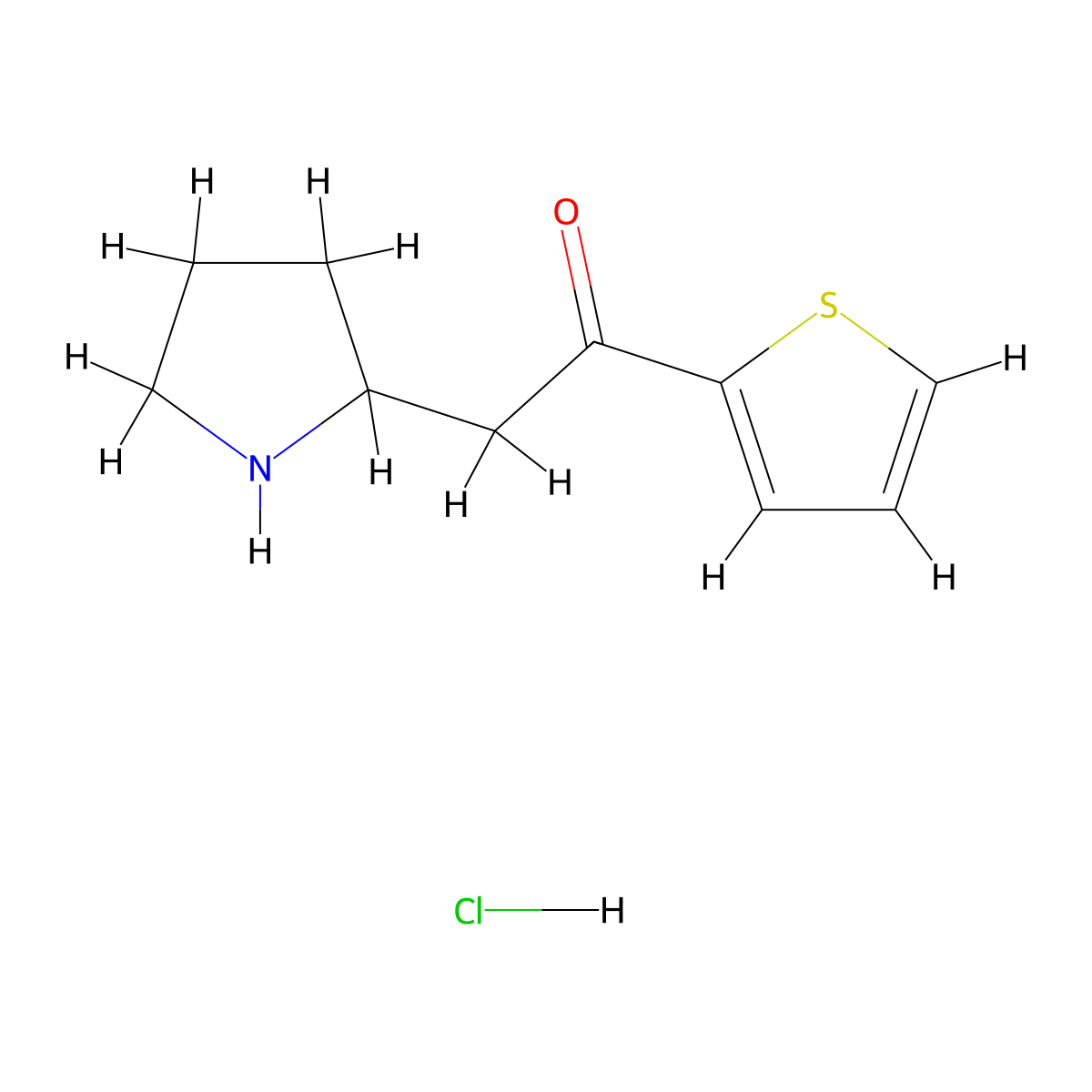 2-(Pyrrolidin-2-yl)-1-(thiophen-2-yl)ethan-1-one hydrochloride molecular structure, CAS 1376266-52-2