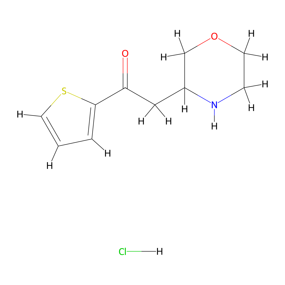2-(Morpholin-3-yl)-1-(thiophen-2-yl)ethan-1-one hydrochloride molecular structure, CAS 1376271-28-1