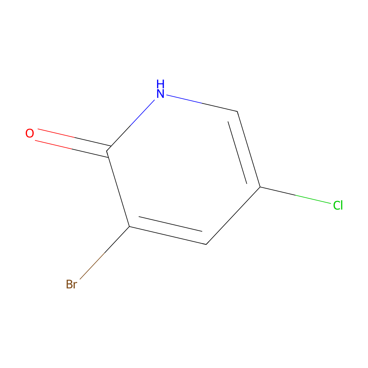 3-Bromo-5-chloropyridin-2-ol molecular structure, CAS 137628-16-1