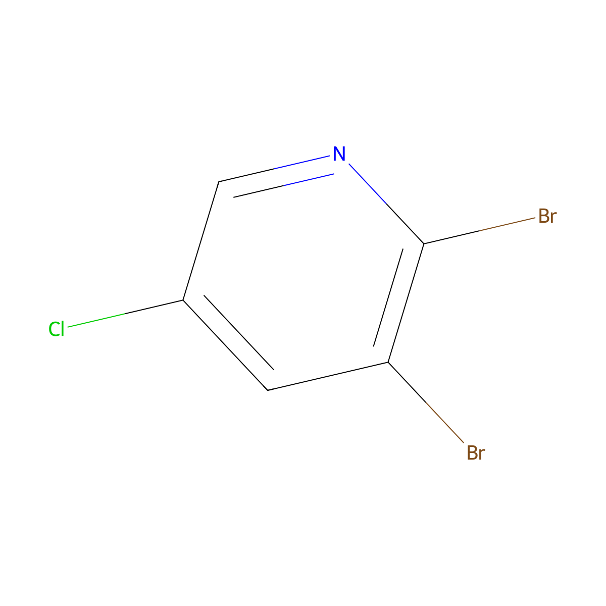 2,3-Dibromo-5-chloropyridine molecular structure, CAS 137628-17-2