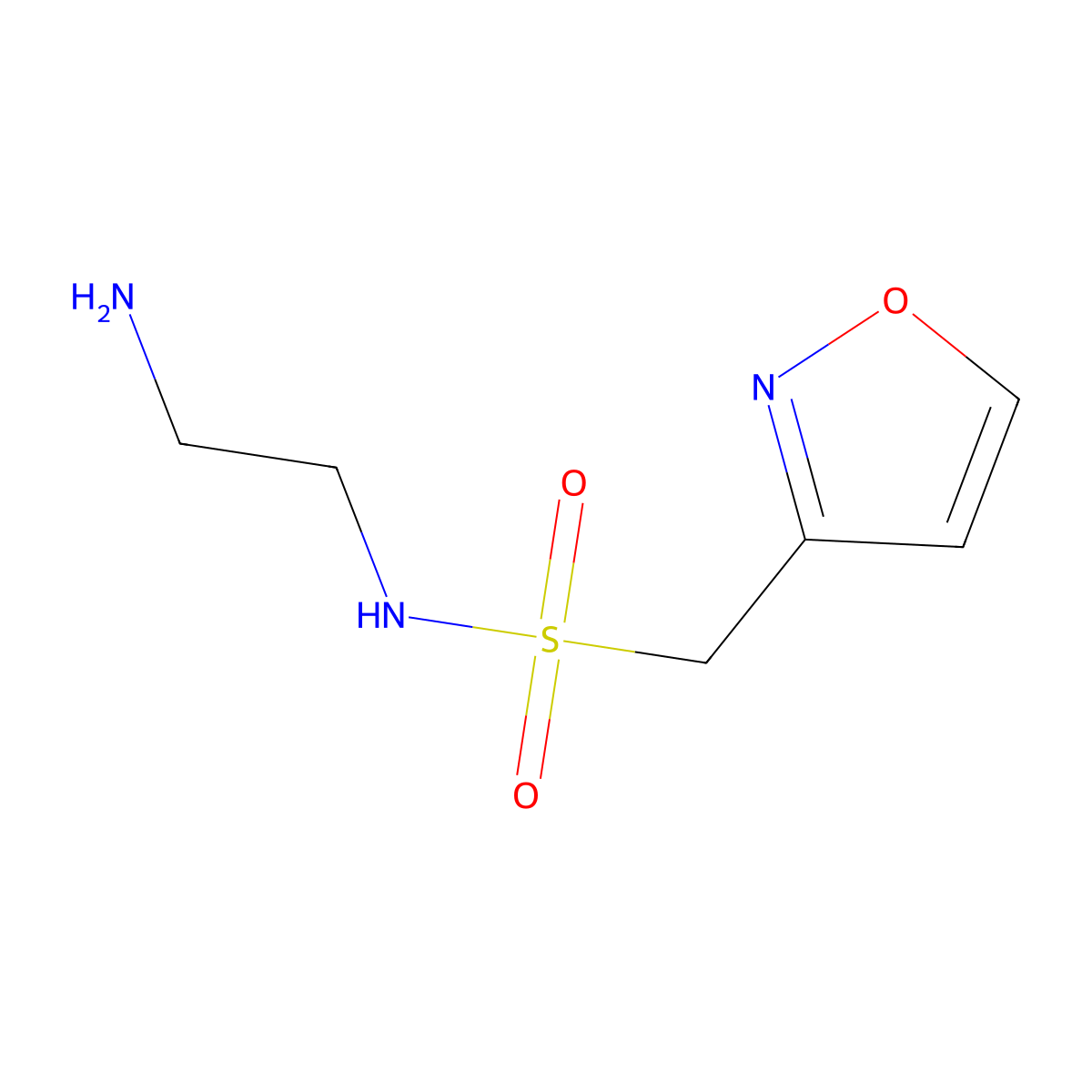 N-(2-aminoethyl)-1-1,2-oxazol-3-ylmethanesulfonamide molecular structure, CAS 1376280-75-9