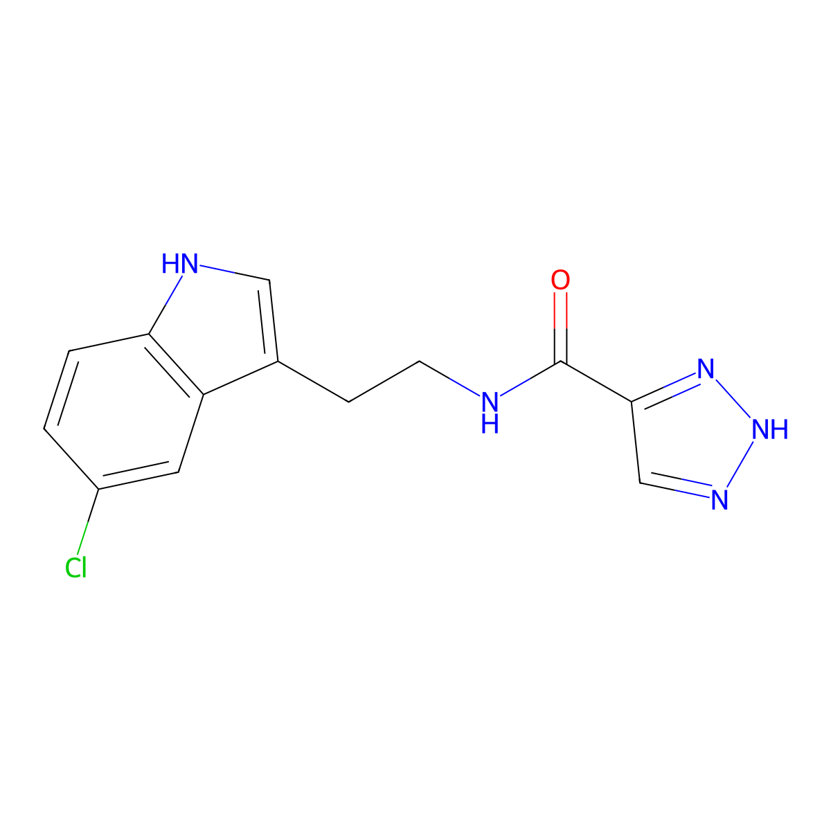 N-[2-(5-chloro-1H-indol-3-yl)ethyl]-1H-1,2,3-triazole-5-carboxamide molecular structure, CAS 1376285-50-5