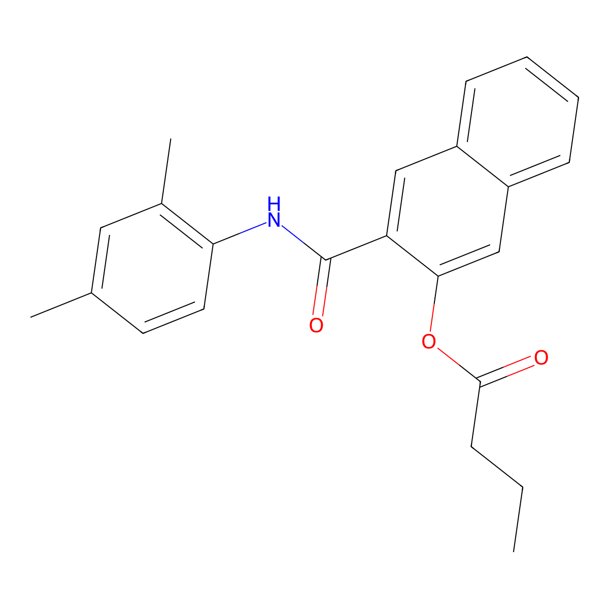 Naphthol AS-MX butyrate molecular structure, CAS 137629-33-5