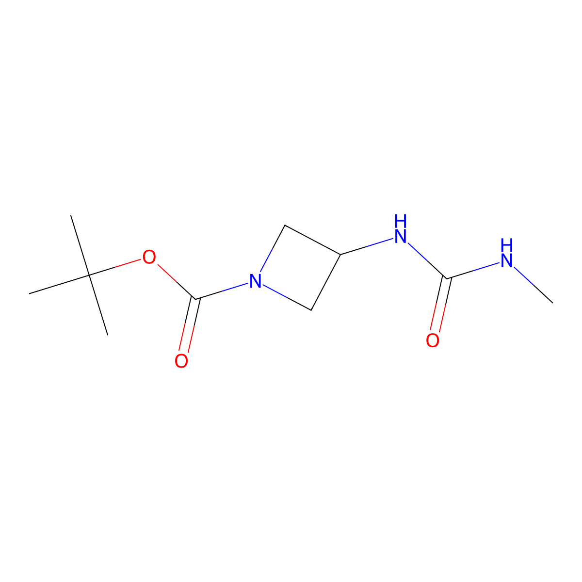 Tert-butyl 3-[(methylcarbamoyl)amino]azetidine-1-carboxylate molecular structure, CAS 1376291-72-3