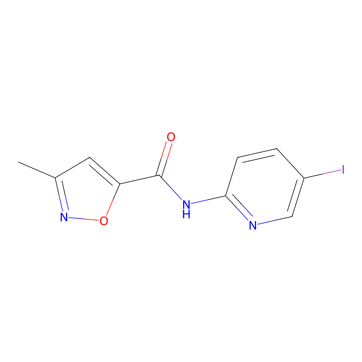 n-(5-Iodopyridin-2-yl)-3-methylisoxazole-5-carboxamide molecular structure, CAS 1376294-65-3