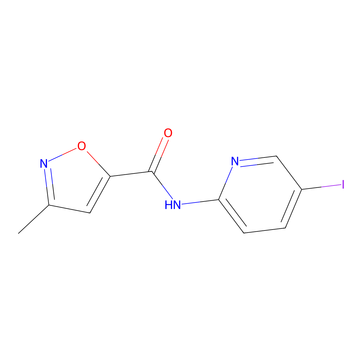 n-(5-Iodopyridin-2-yl)-3-methylisoxazole-5-carboxamide molecular structure, CAS 1376294-65-3