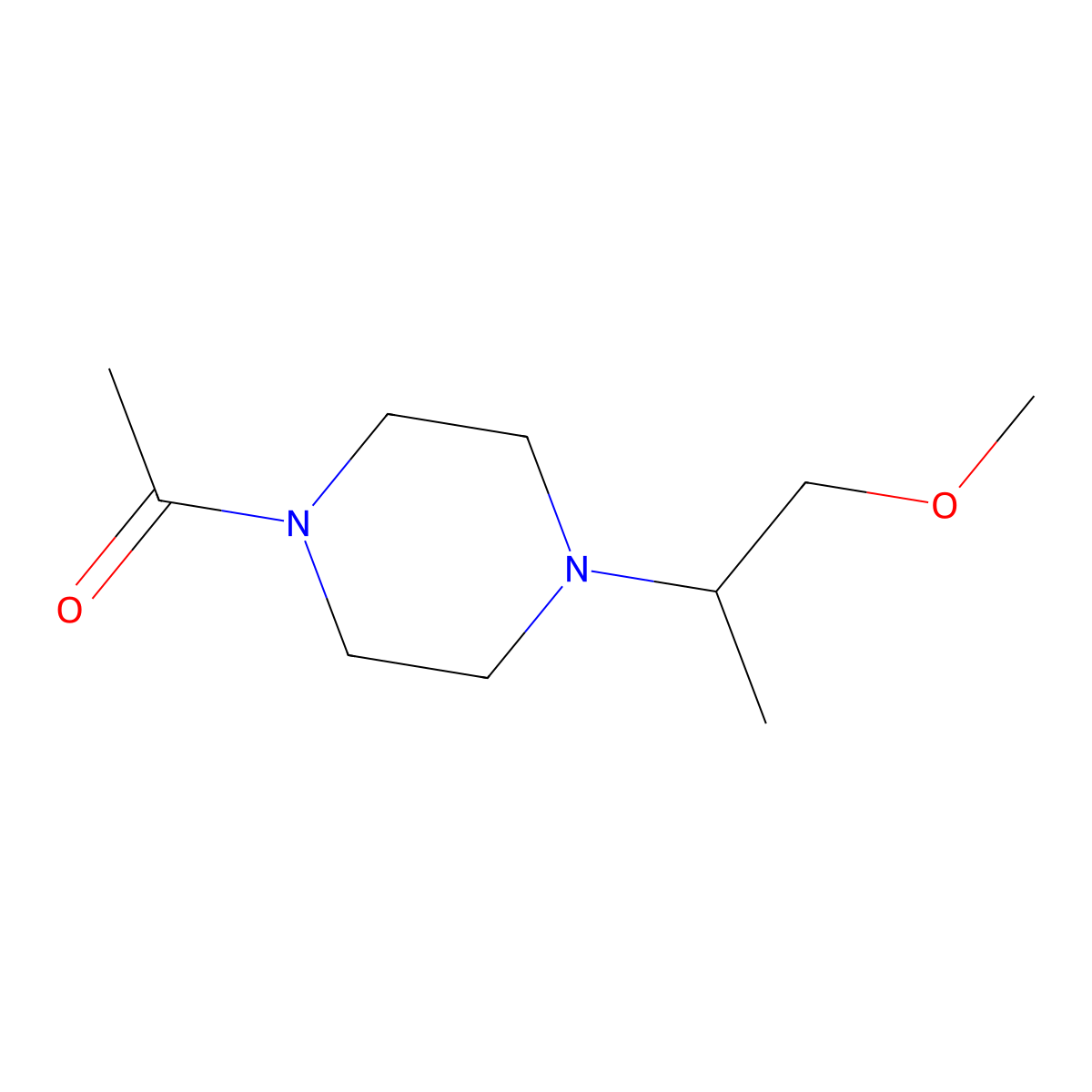 1-[4-(1-Methoxypropan-2-yl)piperazin-1-yl]ethan-1-one molecular structure, CAS 1376302-55-4