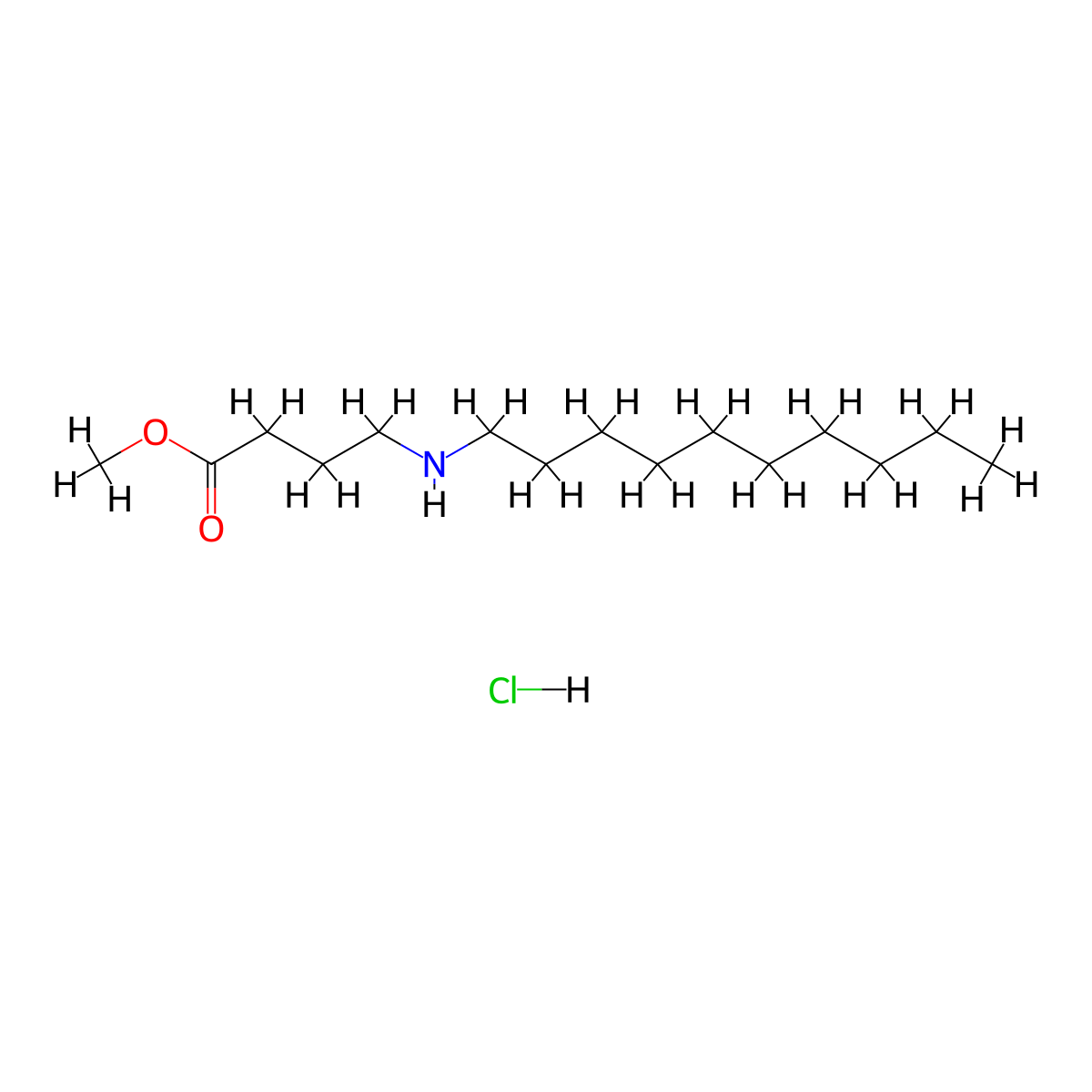 Methyl 4-(decylamino)butanoate hydrochloride molecular structure, CAS 1376308-35-8