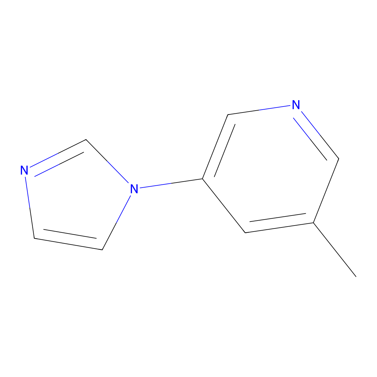 3-(1H-imidazol-1-yl)-5-methylpyridine molecular structure, CAS 1376313-08-4