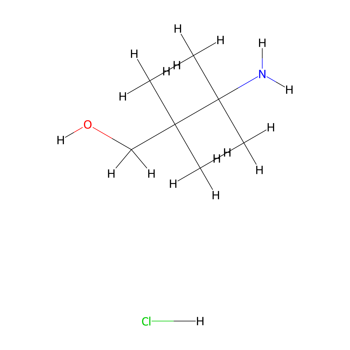 3-Amino-2,2,3-trimethylbutan-1-ol hydrochloride molecular structure, CAS 1376315-00-2