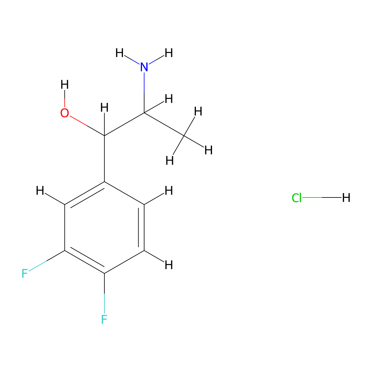 2-Amino-1-(3,4-difluorophenyl)propan-1-ol hydrochloride molecular structure, CAS 1376321-29-7