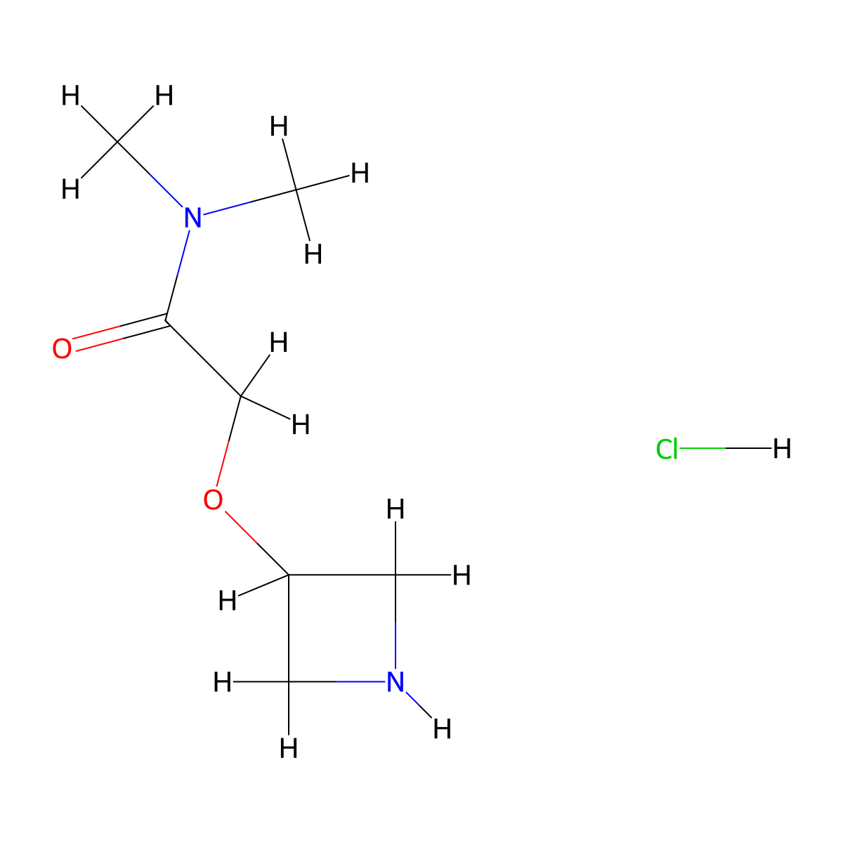 2-(azetidin-3-yloxy)-N,N-dimethylacetamide hydrochloride molecular structure, CAS 1376324-18-3