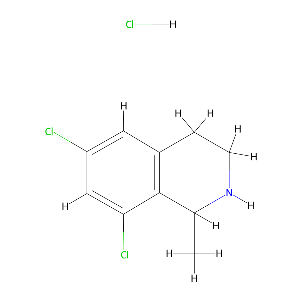 6,8-Dichloro-1-methyl-1,2,3,4-tetrahydroisoquinoline hydrochloride molecular structure, CAS 1376328-52-7