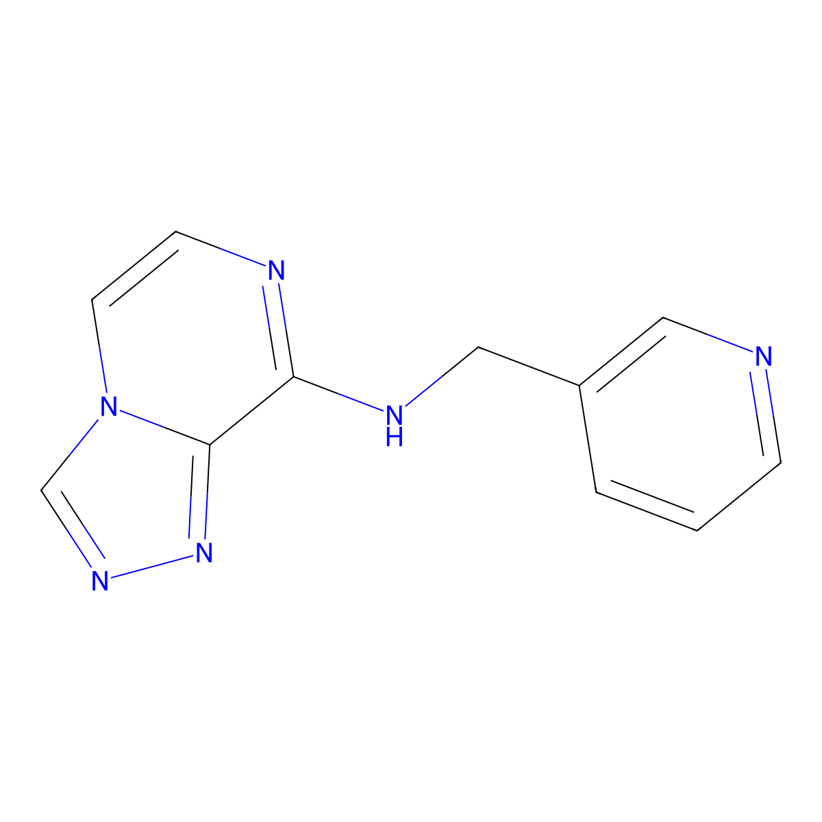N-(pyridin-3-ylmethyl)-[1,2,4]triazolo[4,3-a]pyrazin-8-amine molecular structure, CAS 1376334-30-3