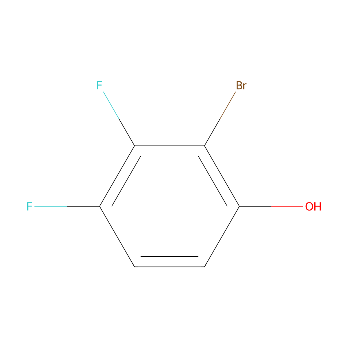 2-Bromo-3,4-difluorophenol molecular structure, CAS 1376335-05-5