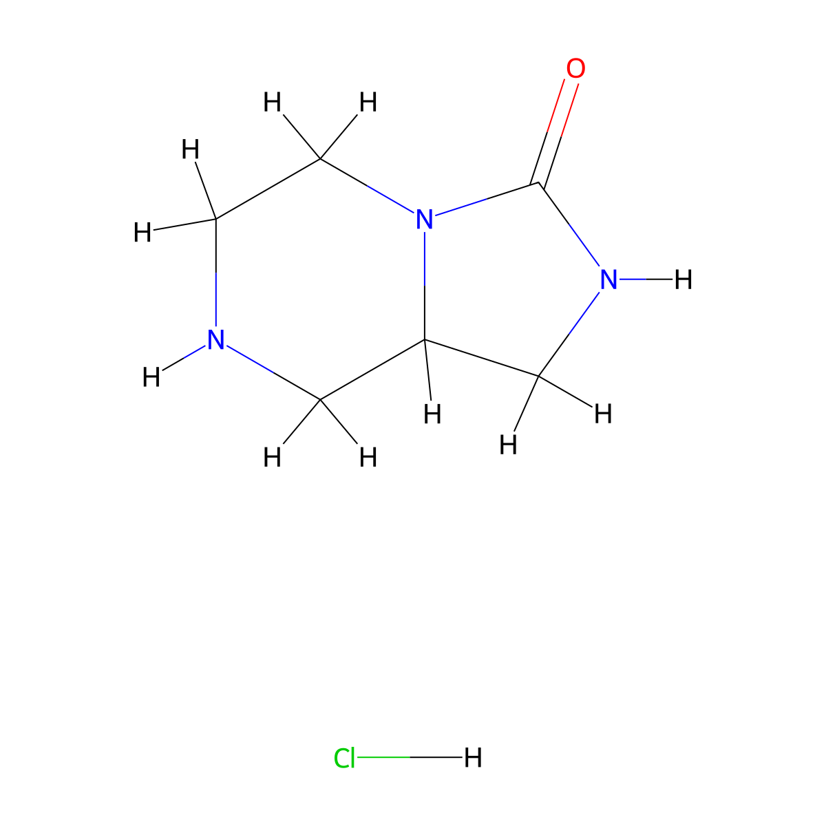 Octahydroimidazolidino[1,5-a]piperazin-3-one hydrochloride molecular structure, CAS 1376340-66-7