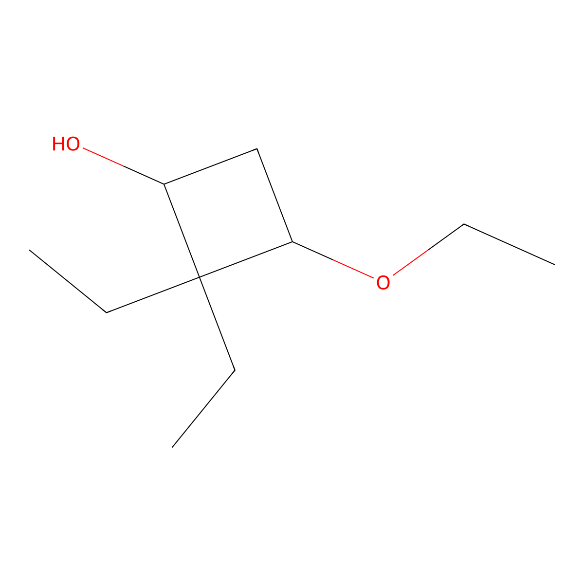 3-Ethoxy-2,2-diethylcyclobutan-1-ol molecular structure, CAS 1376341-23-9