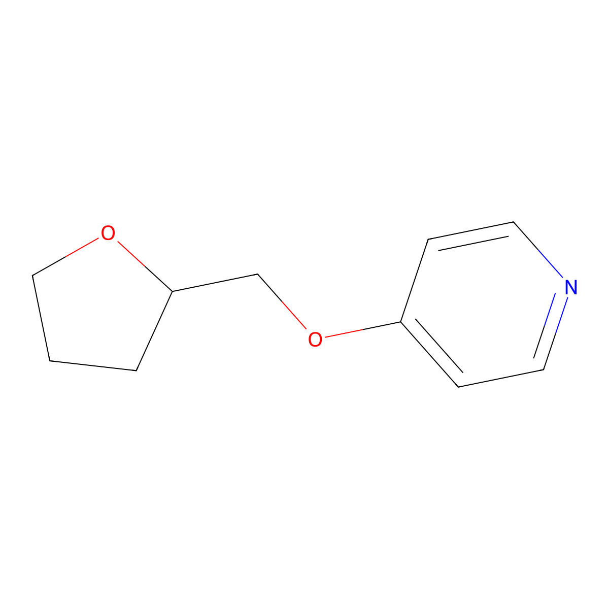 4-(Oxolan-2-ylmethoxy)pyridine molecular structure, CAS 1376358-44-9