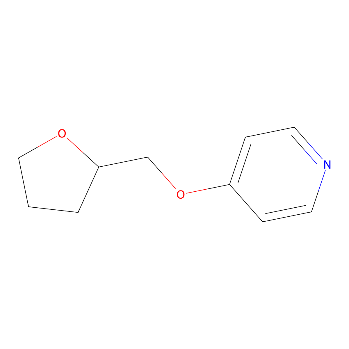 4-(Oxolan-2-ylmethoxy)pyridine molecular structure, CAS 1376358-44-9