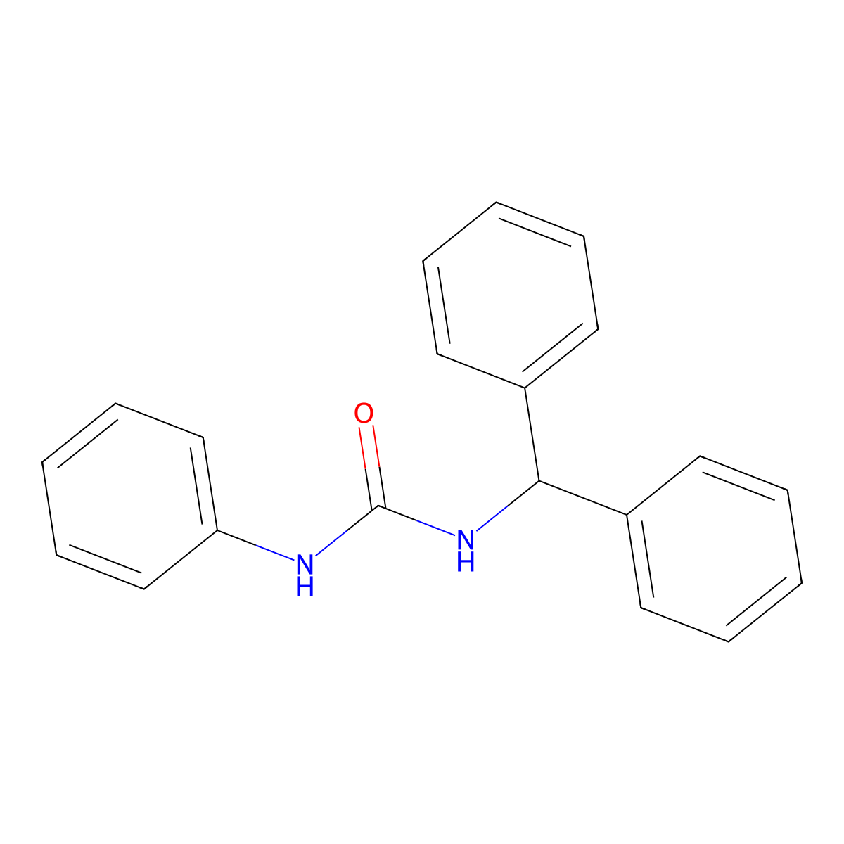 N-Benzhydryl-N'-phenylurea molecular structure, CAS 137636-01-2