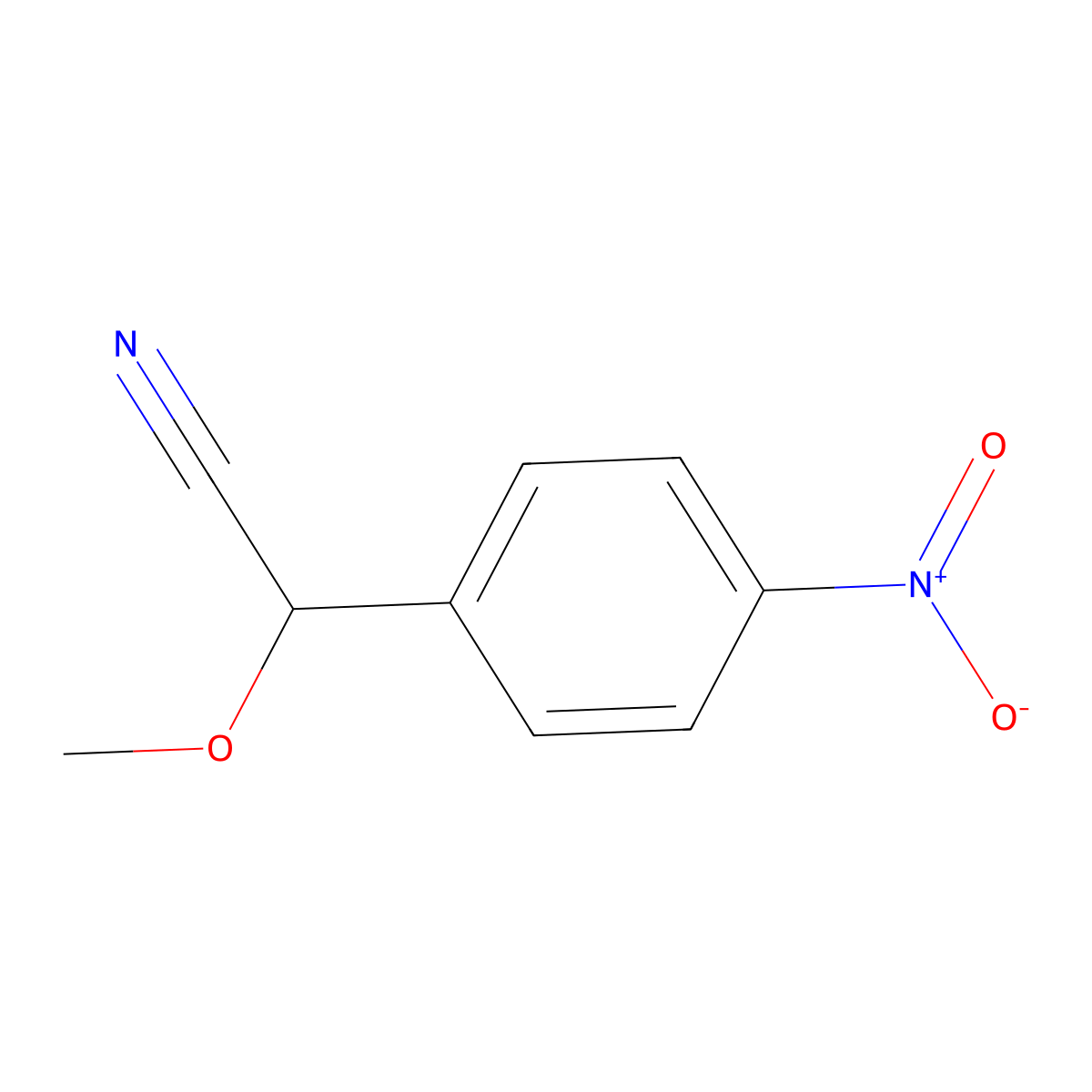 2-Methoxy-2-(4-nitrophenyl)acetonitrile molecular structure, CAS 1376363-04-0
