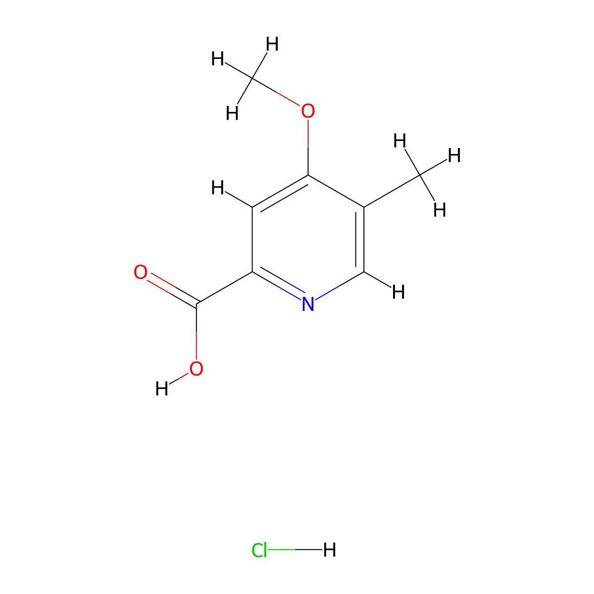 4-Methoxy-5-methylpyridine-2-carboxylic acid hydrochloride molecular structure, CAS 1376367-30-4